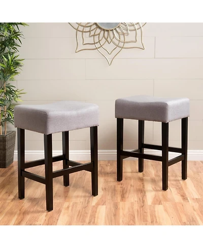 Streamdale Modern Bonded Leather Transitional Counter Stools, Set of 2 (Brown)
