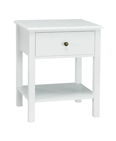Sugift Nightstand End Table with Drawer and Shelf