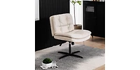 Streamdale Large Size Armless Home Office Desk Chair Vanity Chair No Wheels