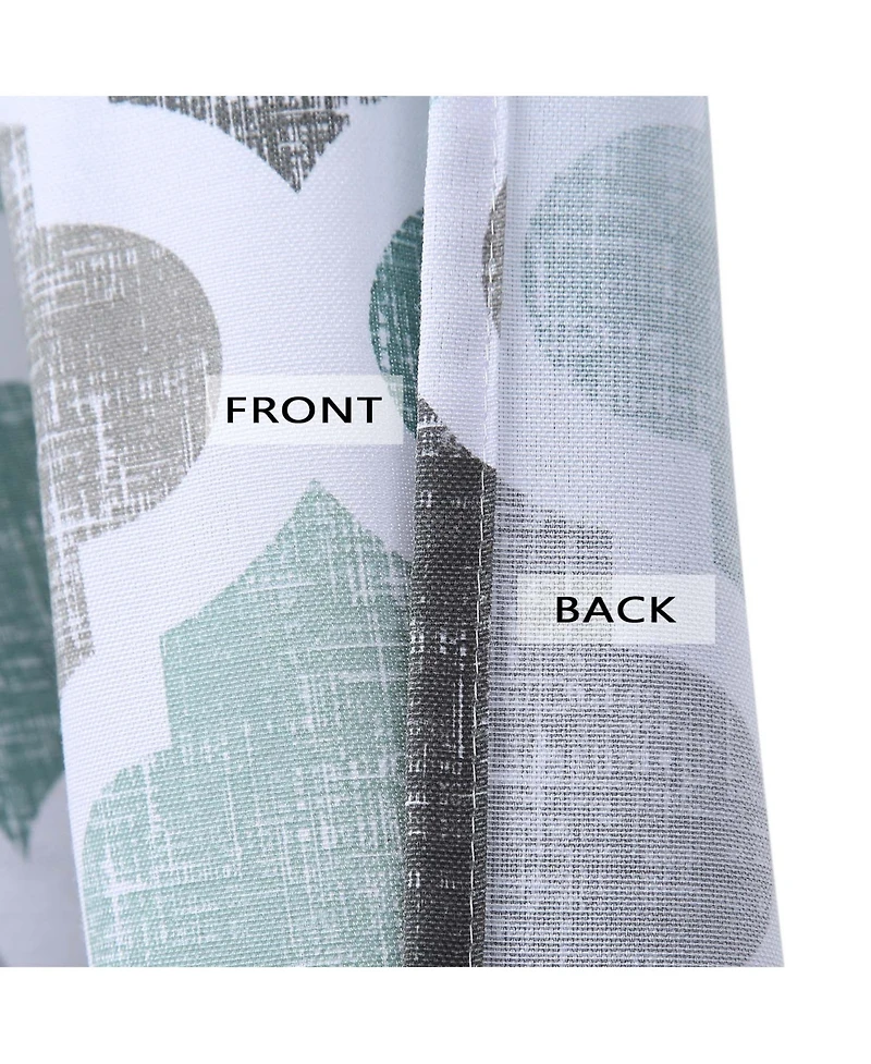 Caromio Geometric Quatrefoil Cotton Blend Kitchen Swag Valance Curtain Pair, 56" x 36"