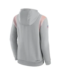 Nike Men's Gray Denver Broncos Sideline Athletic Stack Performance Pullover Hoodie