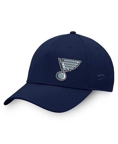 Fanatics Men's Navy St. Louis Blues Authentic Pro Road Offset Logo Adjustable Hat