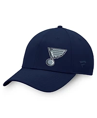 Fanatics Men's Navy St. Louis Blues Authentic Pro Road Offset Logo Adjustable Hat