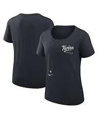 Nike Women's Navy Minnesota Twins Authentic Collection Performance Scoop Neck T-Shirt