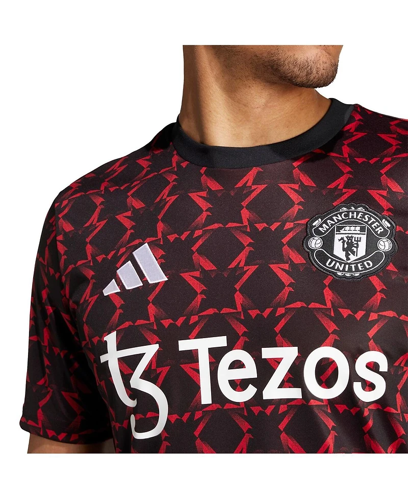 Adidas Men's Black Manchester United 2024/25 Pre-Match Top