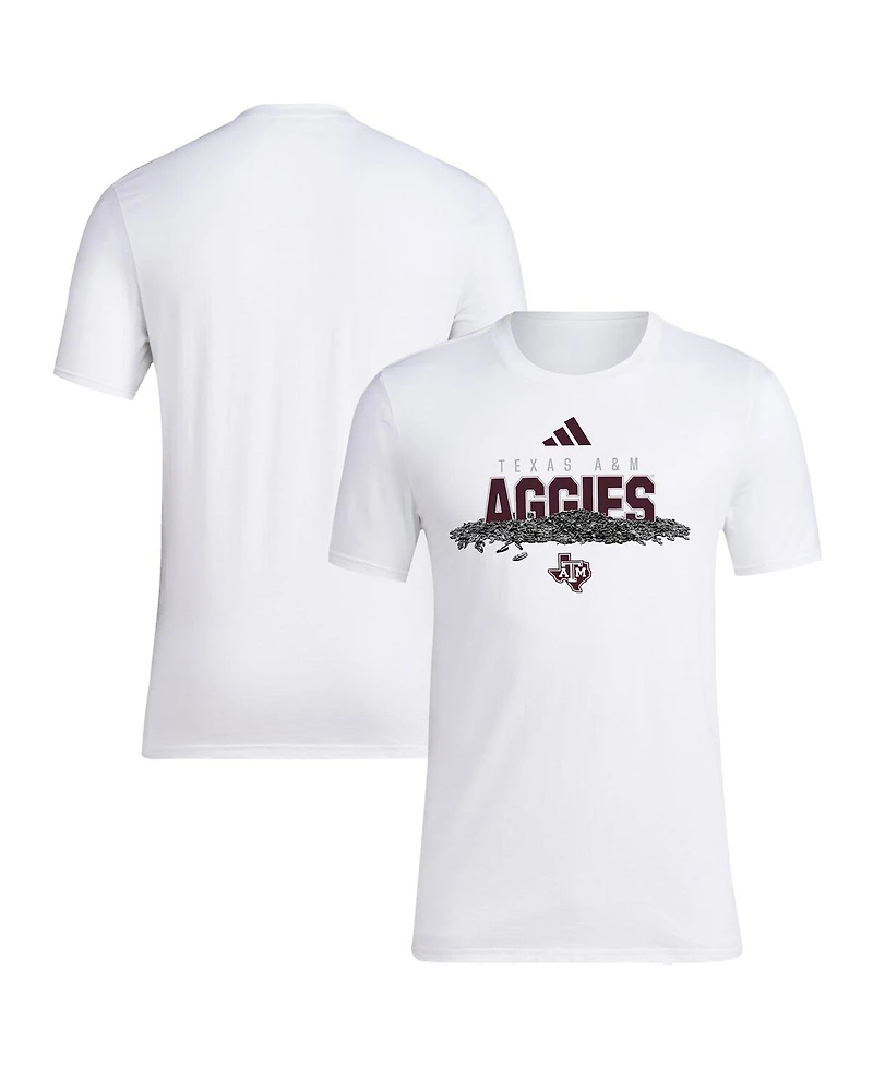 Adidas Men's White Texas A M Aggies Baseball Sunflower Seeds T-Shirt