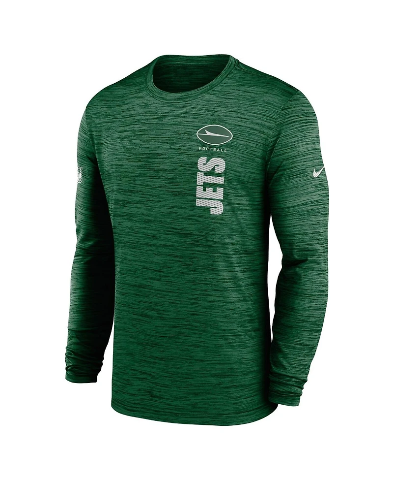 Nike Men's Green New York Jets 2024 Sideline Velocity Performance Long Sleeve T-Shirt