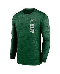 Nike Men's Green New York Jets 2024 Sideline Velocity Performance Long Sleeve T-Shirt