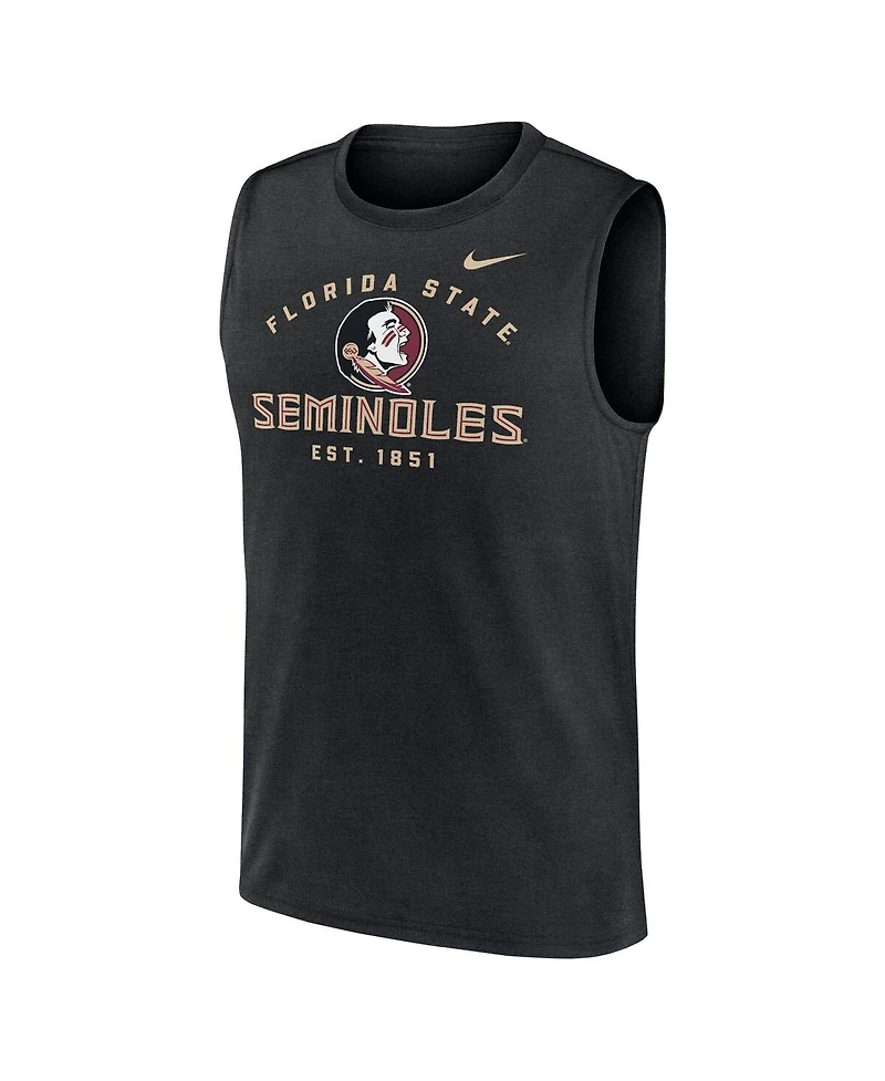 Nike Men's Black Florida State Seminoles Primetime Legend Lock Up Performance Muscle Tank Top