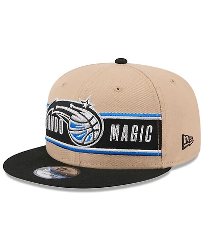 New Era Men's Tan/Black Orlando Magic 2024 Nba Draft 9FIFTY Snapback Hat