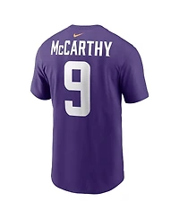 Nike Men's J.j. McCarthy Purple Minnesota Vikings 2024 Nfl Draft First Round Pick Name Number T-Shirt