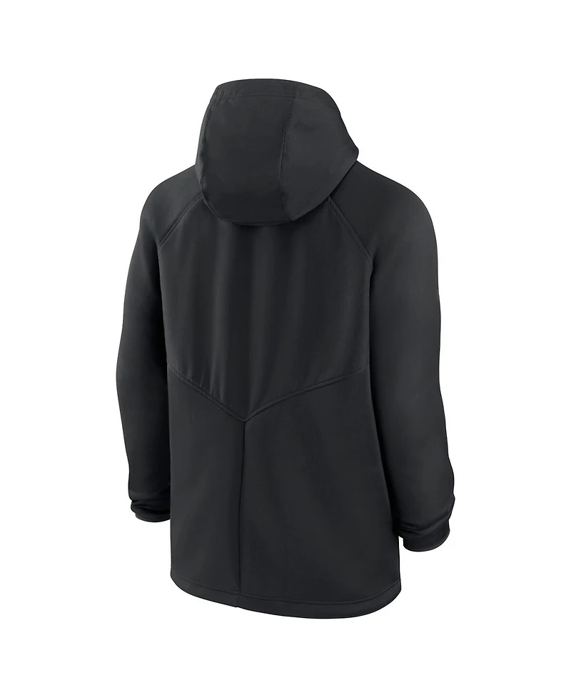 Nike Men's Black Kansas City Chiefs Spacer Raglan Performance Full-Zip Hoodie