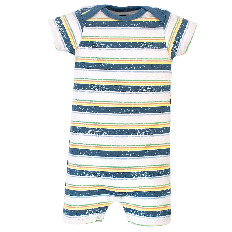 Hudson Baby Boys Essential 8-Pack Cotton Rompers & Bodysuits