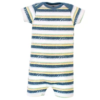 Hudson Baby Boys Essential 8-Pack Cotton Rompers & Bodysuits