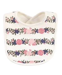 Hudson Baby Girls 5Pk Bibs and Headbands Set