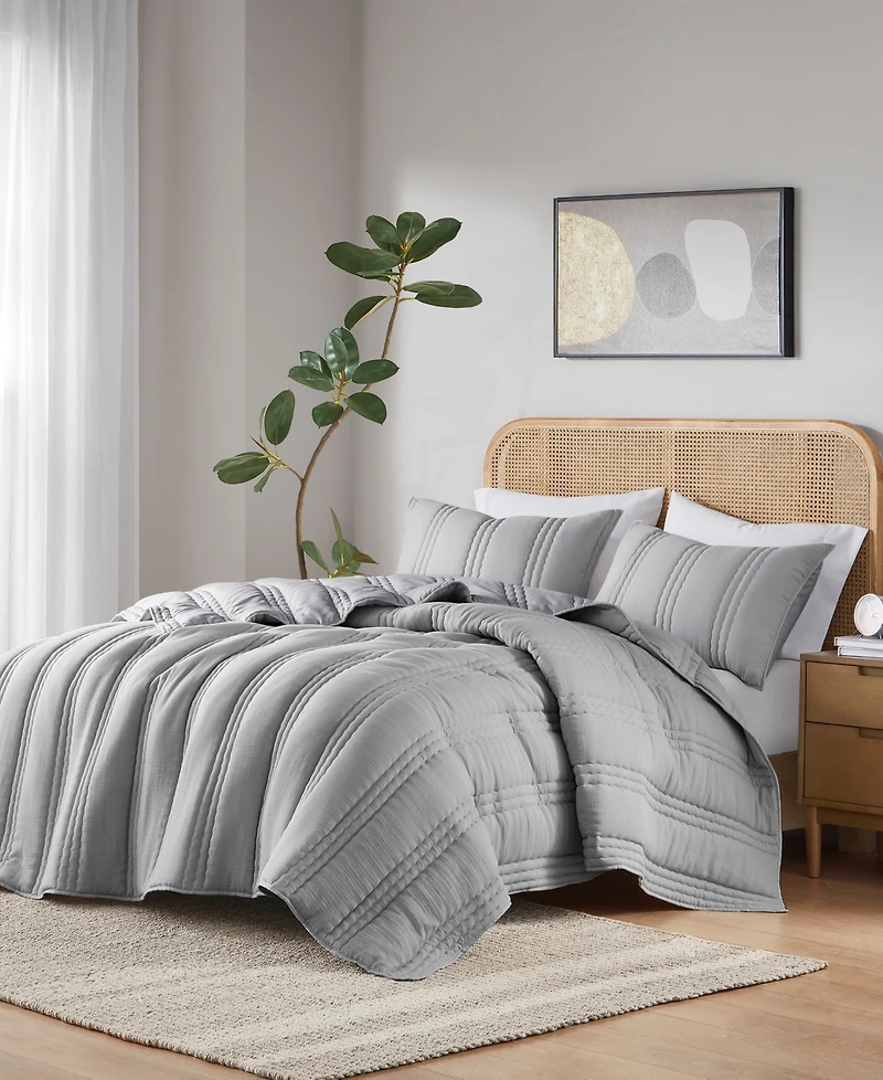 Urban Habitat Dune Gauze 3-Pc. Quilt Set, Full/Queen