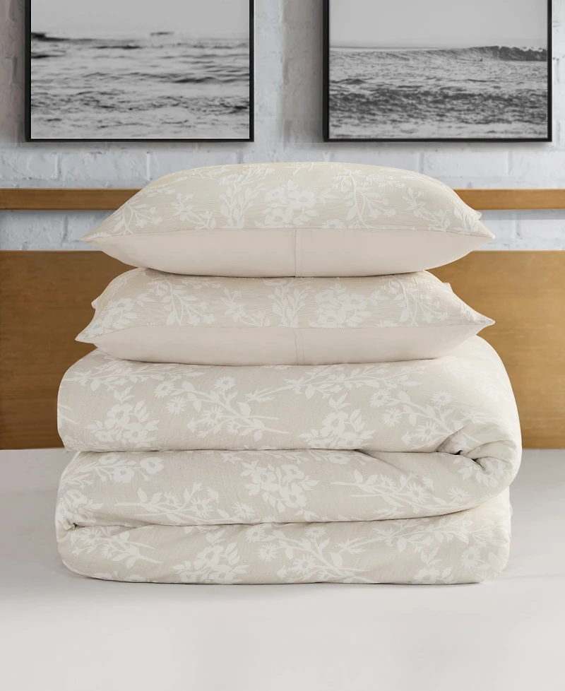 Lucky Brand Ava Floral Jacquard 3-Pc. Duvet Cover Set, Full/Queen