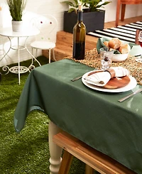 Design Imports Tonal Lattice Print Outdoor Tablecloth, 60x84 Inches