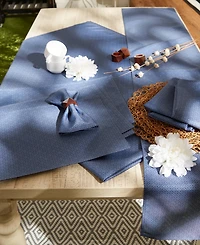 Design Imports Tonal Lattice Print Outdoor Tablecloth, 60x84 Inches