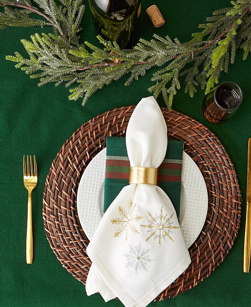 Design Imports Border Stripe Tablecloth