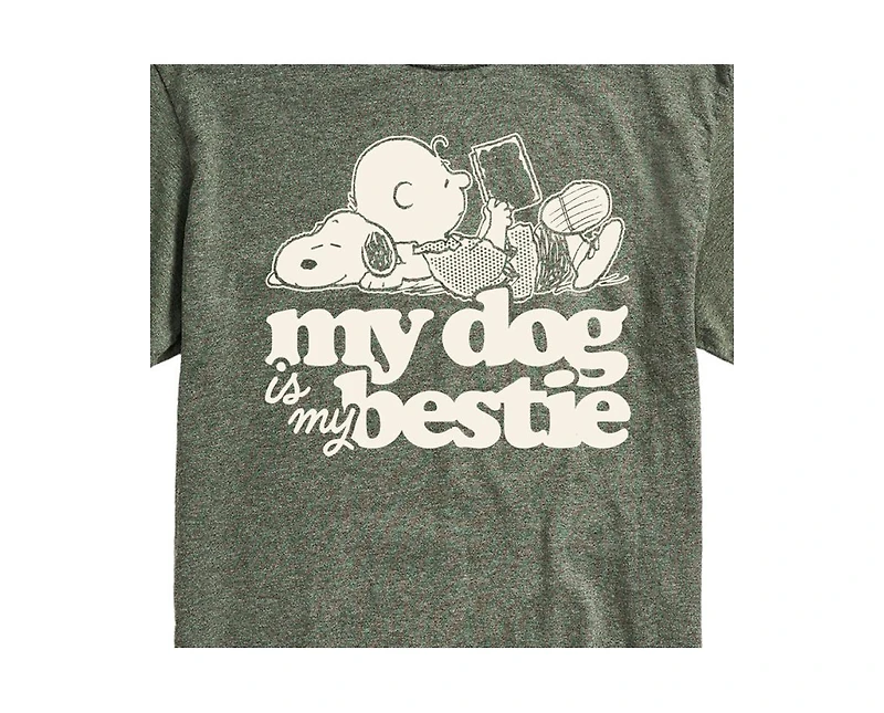 Hybrid Apparel Peanuts Dog Mens Short Sleeve Tee