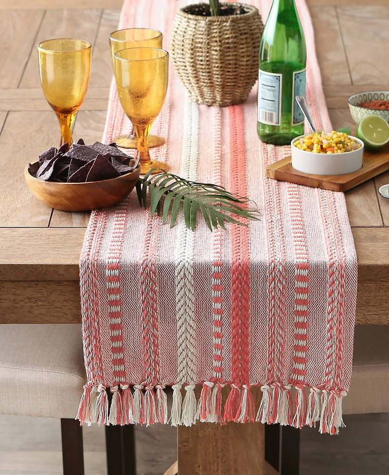 Design Imports Braided Stripe Table Runner, 15x72 Inches