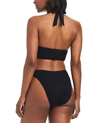 Bar Iii Womens Longline Halter Bra Bikini Top High Waist Bottoms Created For Macys