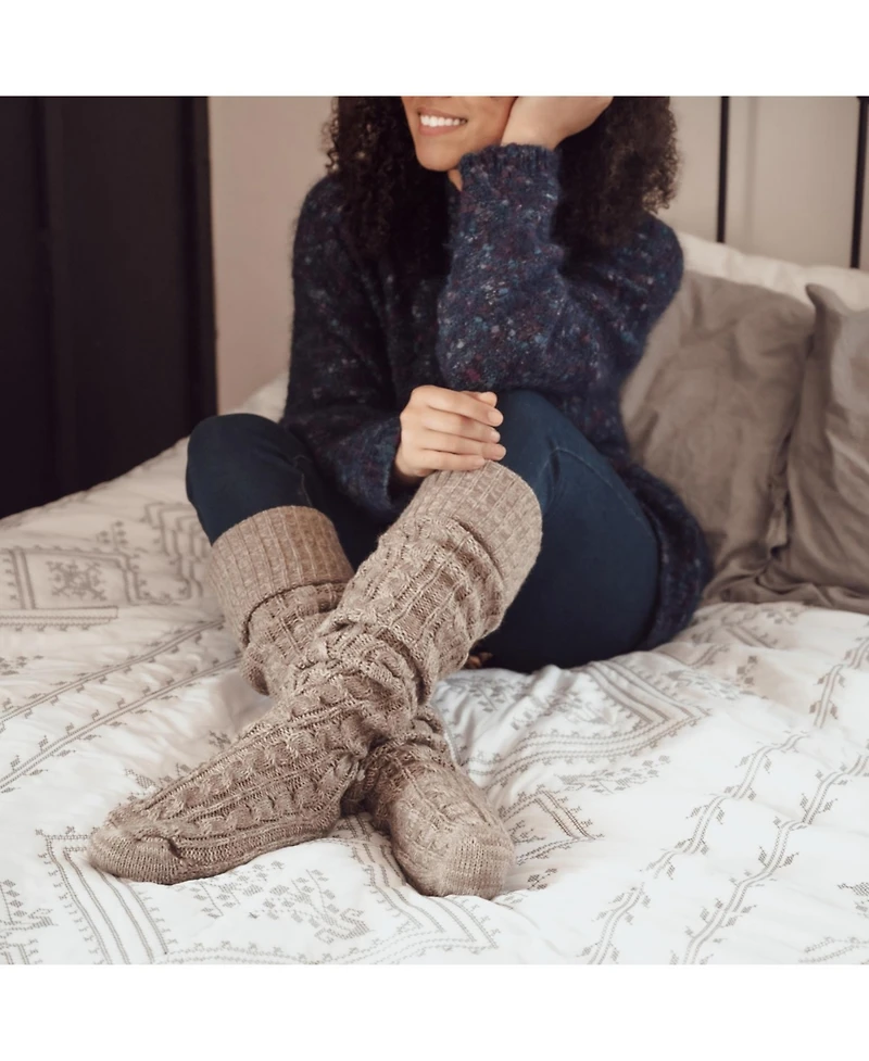Muk Luks Women's Cable Knit Over the Knee Socks