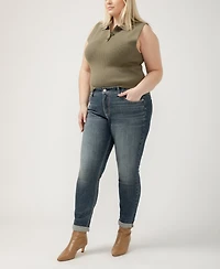 Silver Jeans Co. Plus Girlfriend Mid Rise Skinny Leg