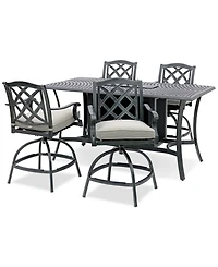 Wythburn 5-pc. Outdoor Bar Height Fire Pit Chat Set, Created for Macys