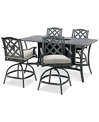 Wythburn 5-pc. Outdoor Bar Height Fire Pit Chat Set, Created for Macys