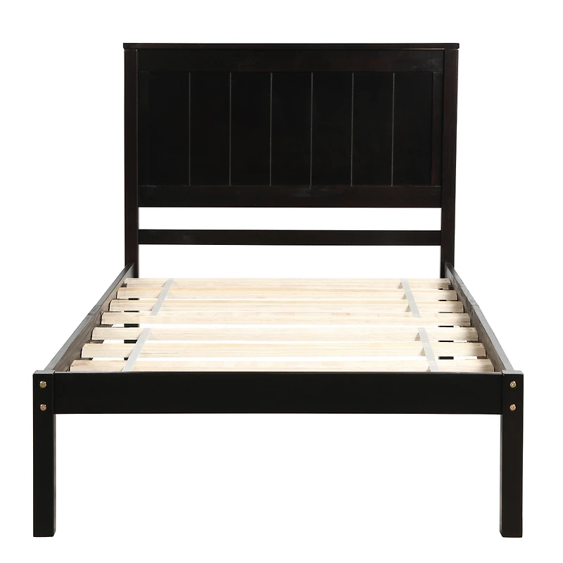 Streamdale Queen Platform Bed Frame, Wood Slats