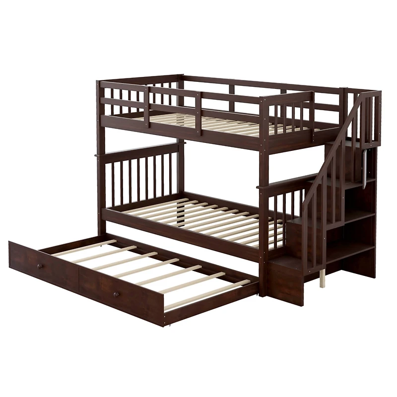 Streamdale Stairway Bunk Bed with Twin Trundle