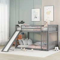 Simplie Fun Full Over Full Bunk Bed With Slide Ii