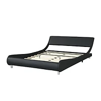 Simplie Fun Led Platform Bed Frame, Queen Size, Black
