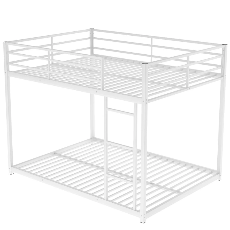 Streamdale Full Over Metal Bunk Bed, Low Bed With Ladder