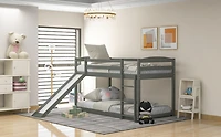 Streamdale Twin Over Bunk Bed With Convertible Slide And Ladder