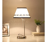Streamdale 20-Inch Shelby Modern Craft Table Lamp with Usb Charging Station
