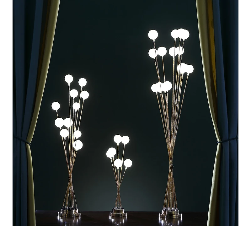 Streamdale 11-Light Chrysanthe Yellow Gold Led Floor Lamp