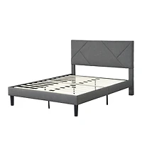 Streamdale Queen Size Pu Upholstered Platform Bed Frame