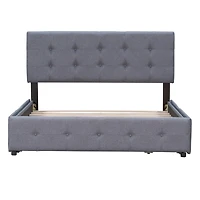 Streamdale Linen Platform Bed with Drawers