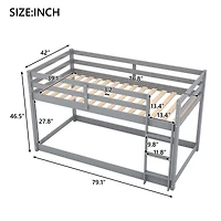 Streamdale Twin Over Floor Bunk Bed With Ladder