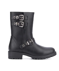 Olivia Miller Little Girls Moto Lug Sole Boots