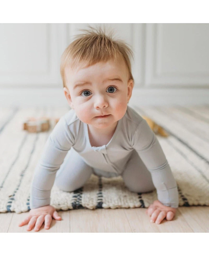 Bellabu Bear Toddler| Child Unisex Kids Cloud Grey Set of 2 Piece Pajamas