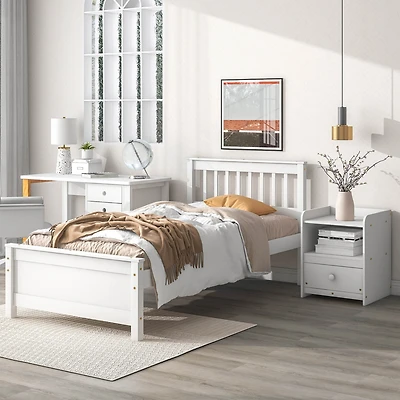 Streamdale Twin Bed with Headboard, Footboard, and Nightstand