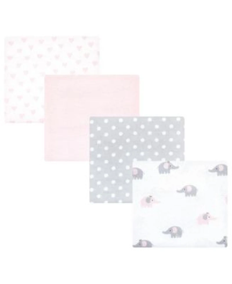 Hudson Baby Girls Cozy Cotton Flannel Newborn Throws