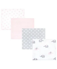 Hudson Baby Girls Cozy Cotton Flannel Newborn Throws