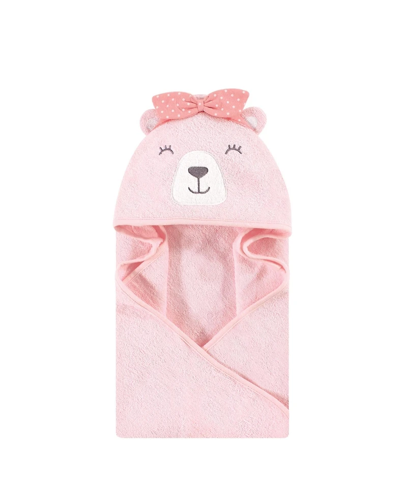 Hudson Baby Girls Animal Hooded Towel (Cotton Poly)