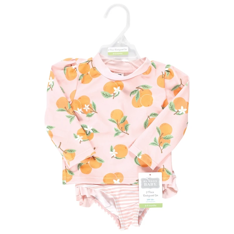 Hudson Baby Swim Rashguard Set, Daisy