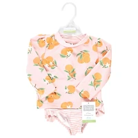 Hudson Baby Swim Rashguard Set, Daisy